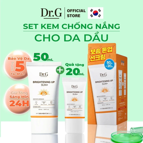 Kem Chống Nắng Nâng Tông Dr.G Hỗ Trợ Kiềm Dầu Brightening Up Sun+ SPF50+ PA+++