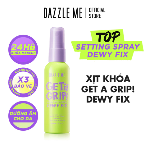Xịt Khóa Makeup Nền Dazzle Me Setting Spray Dewy Fix Cố Định Trang Điểm Lâu Trôi Cấp Ẩm 60ml