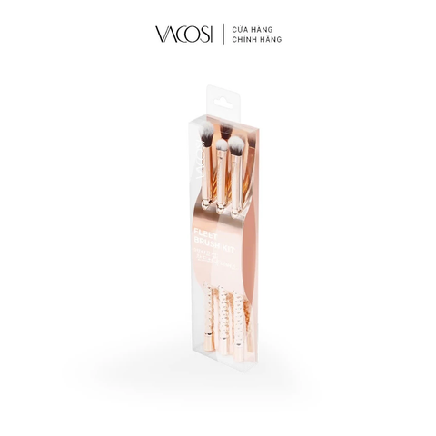 Bộ Kit 3 Cọ Mắt Pro Vacosi SC03, Phiên Bản Golden Dragon