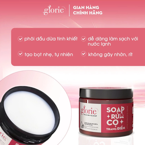 Soap Rửa Cọ Trang Điểm Glorie Brush Cleansing Soap 130g