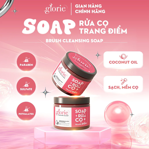 Soap Rửa Cọ Trang Điểm Glorie Brush Cleansing Soap 130g