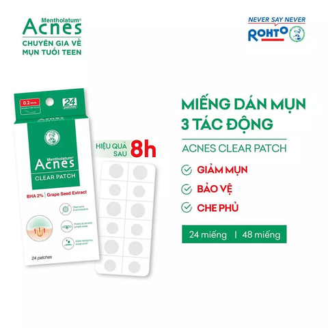 Miếng Dán Mụn Acnes Giúp Giảm Mụn Sưng Viêm 24 Miếng