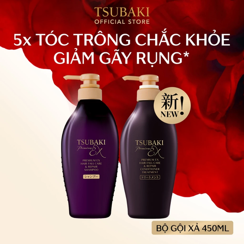 Dầu Gội Tsubaki Premium Ex Hair Care & Repair Phục Hồi Và Ngăn Rụng Tóc 450ml