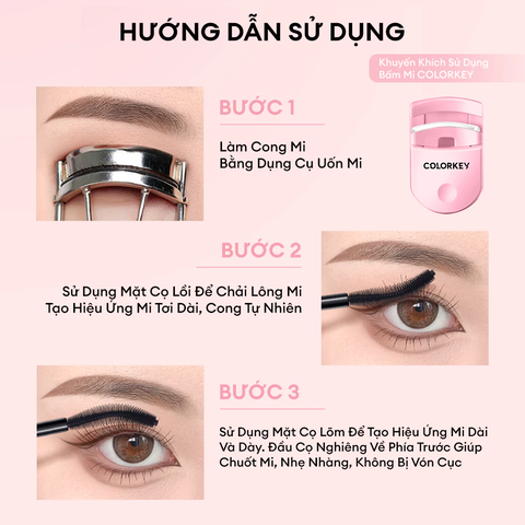 Mascara Colorkey Hỗ Trợ Giúp Cong Và Dày Mi, Lâu Trôi, Chống Nước 6g