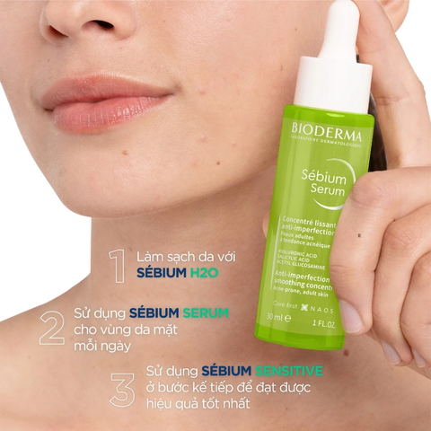 Serum Bioderma Sébium Serum Sáng Mịn, Mờ Thâm Cho Da Dầu Mụn 30ml