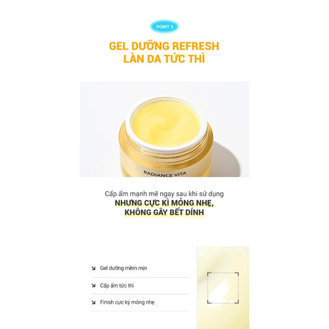 Gel Dưỡng Làm Sáng & Dưỡng Ẩm Cell Fusion C Radiance Vita Gel Cream 55ml