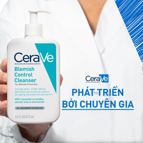 Sữa Rửa Mặt Cerave Cho Da Dầu Mụn Blemish Control Cleanser