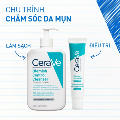 Sữa Rửa Mặt Cerave Cho Da Dầu Mụn Blemish Control Cleanser