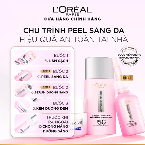 Tinh Chất Tẩy Tế Bào Chết L'Oreal Paris Glycolic Bright Anti Dark Spot Exfoliant Peel 25ml