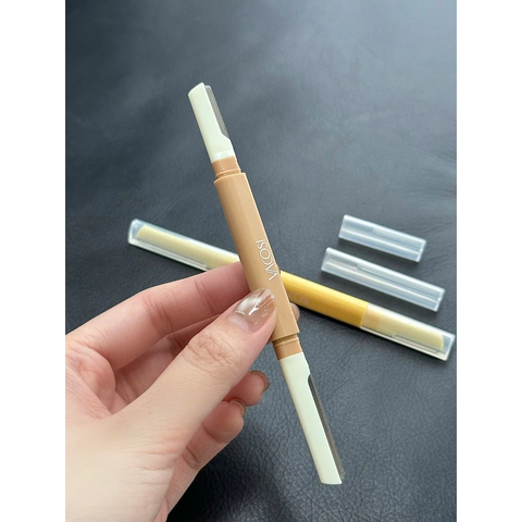 Set 2 Dao Cạo Mày 2 Đầu Vacosi Vàng Nâu DC17