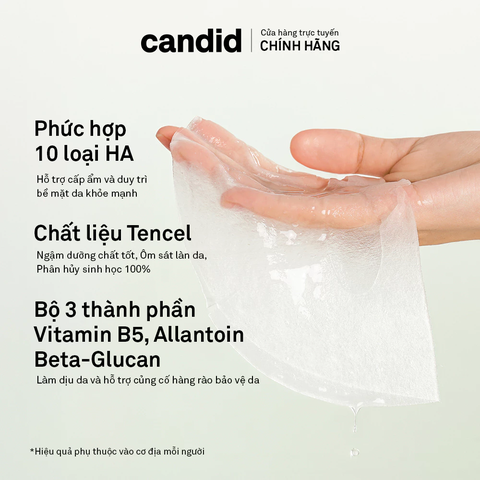 Mặt Nạ Dưỡng Ẩm Da Candid Hyaluronic B5 Water Gel Mask 22.22g