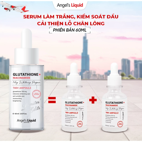 Ampoule Angel's Liquid 7Day Whitening Program Glutathione Dưỡng Sáng Da, Mờ Thâm Nám + Niacinamide