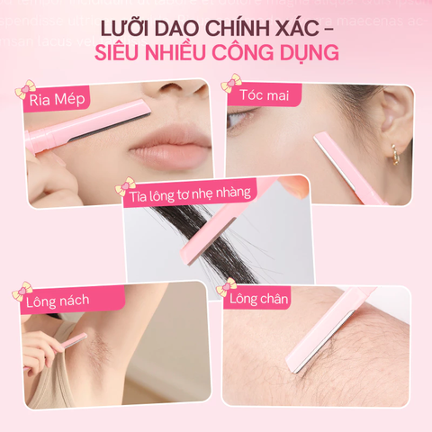Dao Cạo Lông Mày Hai Đầu Chống Gỉ Nano Dụng Cụ Tỉa Lông Mày An Toàn