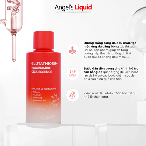 Nước Thần Làm Trắng, Kiểm Soát Dầu Angel's Liquid Glutathione Plus Niacinamide Cica Essence 150ml