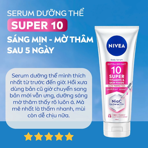 Serum Dưỡng Thể Nivea Sáng Da, Mờ Thâm Nám