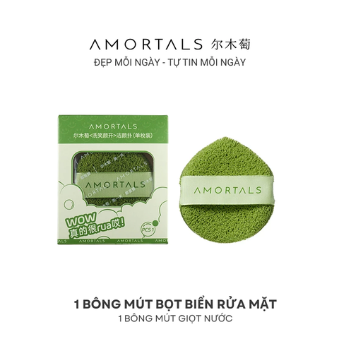 Bọt Biển Rửa Mặt Amortals Smile Cleaning Puff Face Wash Puff