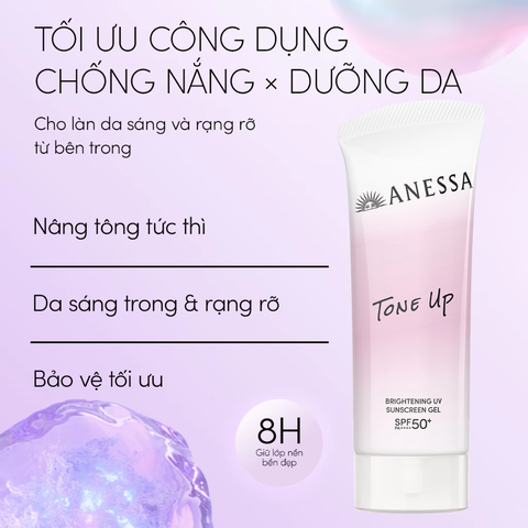 Gel Chống Nắng Anessa Dưỡng Sáng Nâng Tông & Hiệu Chỉnh Sắc Da Brightening UV SPF50+ PA++++