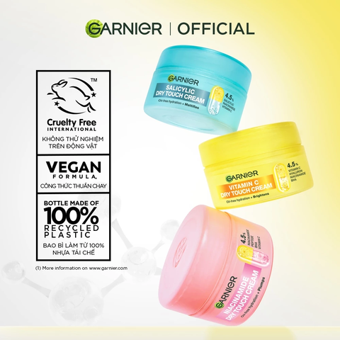 Kem Dưỡng Garnier Vitamin C Dry Touch Cream Sáng Da Mờ Thâm 30ml