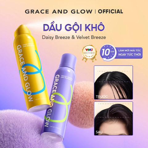 Dầu Gội Khô Giúp Phồng Tóc Grace & Glow Kiềm Dầu Lâu 150ml