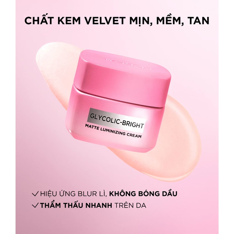 Kem Dưỡng L’Oréal Paris Làm Mờ Thâm Nám Glycolic-Bright Matte Luminizing Cream 50ml