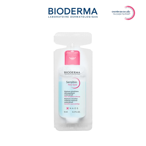 Tẩy Trang Mắt Môi Micellar 2 Lớp Bioderma Sensibio H2O Eye 9ml