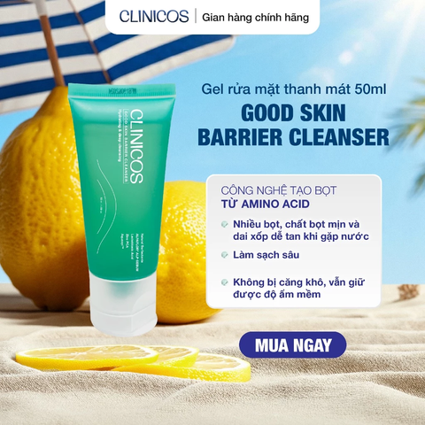 Gel Rửa Mặt Thanh Mát Clinicos Good Skin Barrier Cleanser 50ml