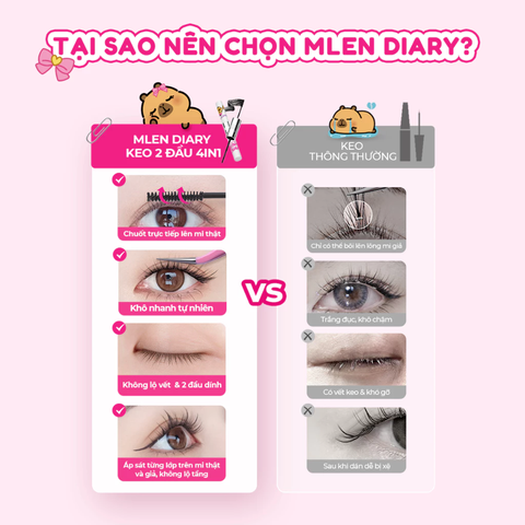 Mascara Mlen Diary 2 Đầu 4 Trong 1 Plus 8g (Mới)