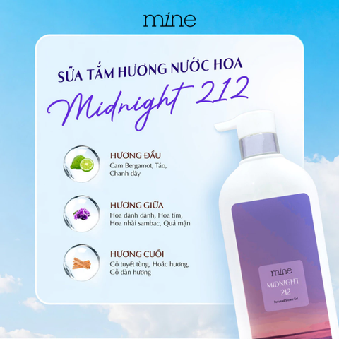 Sữa Tắm Hương Nước Hoa Mine Thơm Quyến Rũ Hỗ Trợ Dưỡng Ẩm Và Dưỡng Sáng Da
