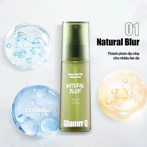 Xịt Khóa Nền Cố Định Glamrr Q Vegan Super Stay Makeup Fixer