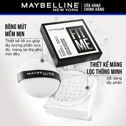 Phấn Phủ Filter Fit Me Mattifying Setting Powder Maybelline New York 10g