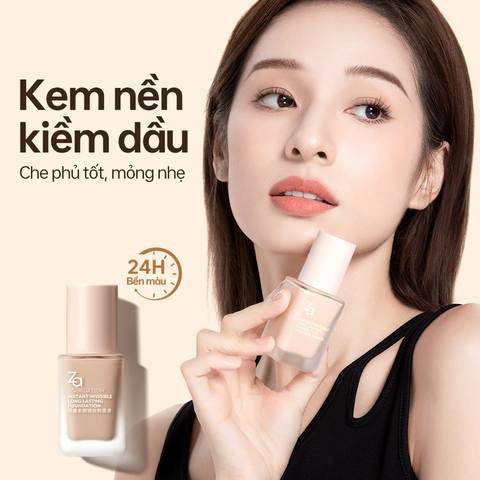 Kem Nền Za Kiềm Dầu Mỏng Nhẹ Instant Invisible Oil Control Foundation 25ml