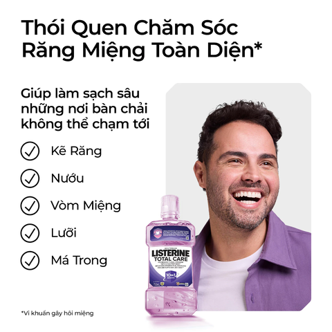Nước Súc Miệng Chăm Sóc Toàn Diện Listerine Total Care Mouthwash 250ml