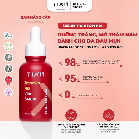 Serum Tiam Tranexin Nia Vita  Dưỡng Trắng, Mờ Thâm Nám Dành Cho Mọi Loại Da 30ml