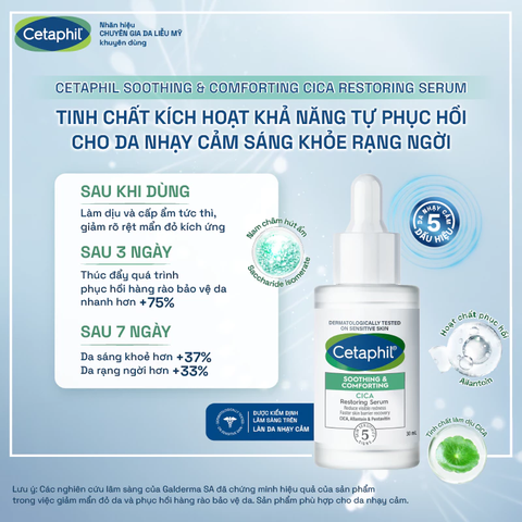 Serum Tinh Chất Làm Dịu Và Phục Hồi Chuyên Sâu Cetaphil Soothing And Comforting Cica Restoring Serum 30ml