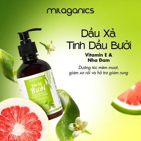 Dầu Xả Milaganics Tinh Dầu Bưởi Dưỡng Tóc Mềm Mượt