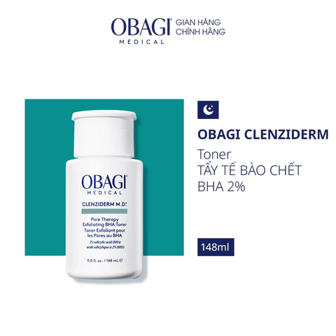 Dung Dịch Tẩy Tế Bào Chết, Ngừa Mụn Obagi BHA 2% Clenziderm M.D. Exfoliating 148ml