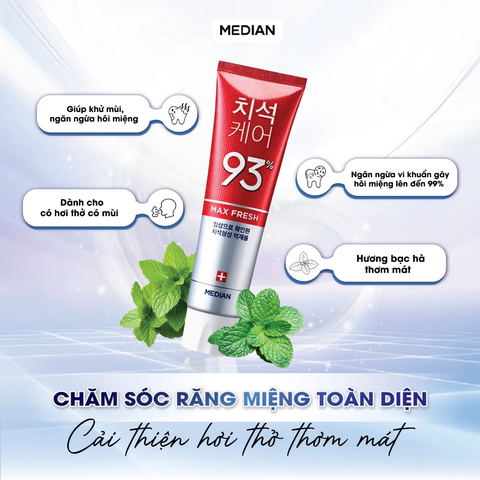 Kem Đánh Răng Median IQ 93% Trắng Răng  120g
