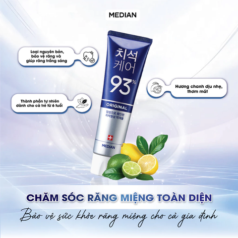 Kem Đánh Răng Median IQ 93% Trắng Răng  120g