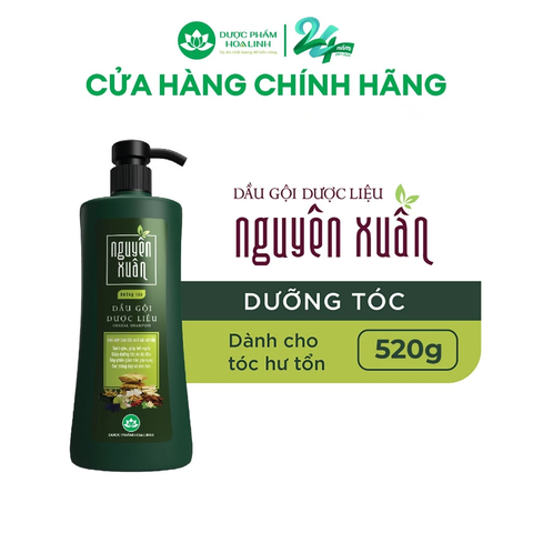 Dầu Gội Dược Liệu Nguyên Xuân Xanh Dưỡng Tóc 520g