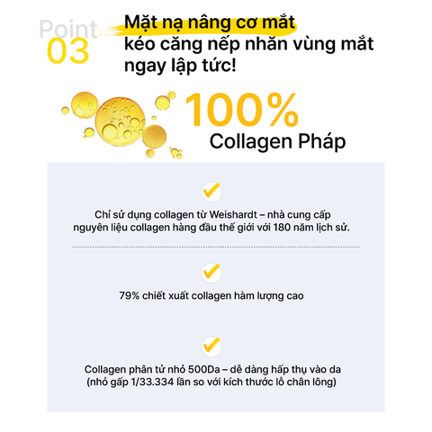 Mặt Nạ Mắt Giảm Quầng Thâm Và Nếp Nhăn MediAnswer Vita Collagen Eye Cream Patch (60 miếng)