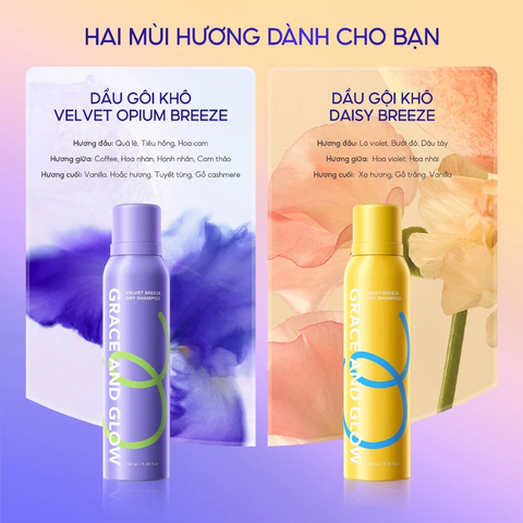 Dầu Gội Khô Giúp Phồng Tóc Grace & Glow Kiềm Dầu Lâu 150ml