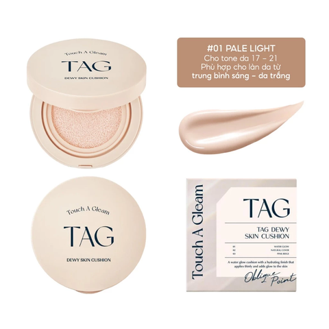 Phấn Nước Căng Bóng Mịn Mướt Chống Nắng SPF 50+ PA+++ TAG Dewy Skin Cushion 15g