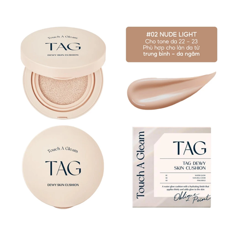 Phấn Nước Căng Bóng Mịn Mướt Chống Nắng SPF 50+ PA+++ TAG Dewy Skin Cushion 15g