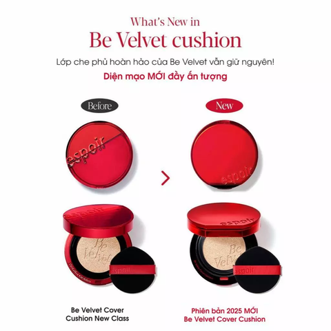 Phấn Nước Che Phủ Espoir Be Velvet Cover Cushion 2025 SPF42 PA++ 13g