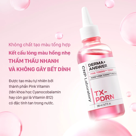 Nước Cân Bằng Dưỡng Sáng Hồng Da CNP Derma Answer Pink Toning Toner 200ml