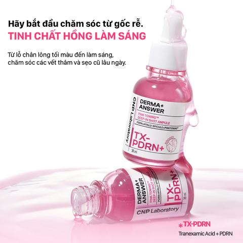 Tinh Chất Vi Kim Dưỡng Sáng Hồng Da CNP Derma Answer Pink Toning Deep-In Shot Ampoule
