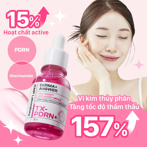 Tinh Chất Vi Kim Dưỡng Sáng Hồng Da CNP Derma Answer Pink Toning Deep-In Shot Ampoule