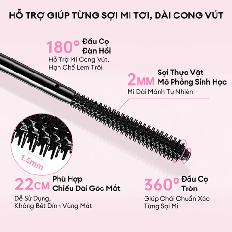 Mascara Colorkey Hỗ Trợ Giúp Mi Dài Và Tơi, Tạo Cảm Giác Tự Nhiên, Nhanh Khô, Không Lem Trôi 4.5g
