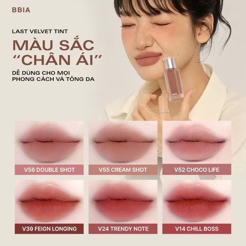 Son Kem Lì, Lên Màu Siêu Chuẩn Bbia Last Velvet Lip Tint 5g