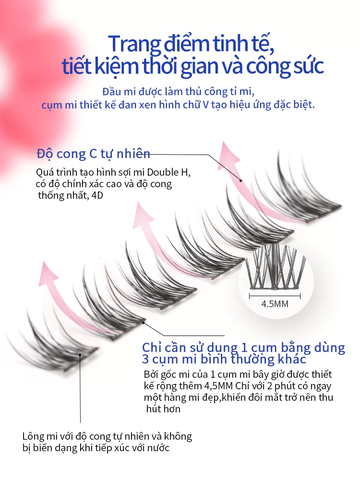Lông Mi Giả Mlen Diary Hướng Dương Hộp Tím